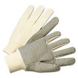 ANR1000 -  PVC-Dotted Canvas Gloves - One Size Fits All