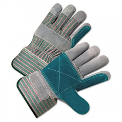 ANR2300 - Anchor 2000 Series Leather Palm Gloves - Gray/Green/Red