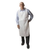  Disposable Medium-Weight Soft Embossed Poly Aprons - White, 28" x 46"