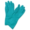 BOARDWALK Flock-Lined Nitrile Gloves - Small, Green, Dozen