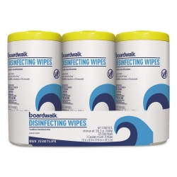 BWK455W753PK - BOARDWALK Disinfecting Wipes - Lemon Scent, 75/Canister, 3 Canister/PK