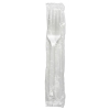 BOARDWALK Mediumweight Wrapped Polystyrene Cutlery - Fork, White, 1000/Ctn