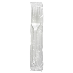BWKFORKMWPSWIW - BOARDWALK Mediumweight Wrapped Polystyrene Cutlery - Fork, White, 1000/Ctn