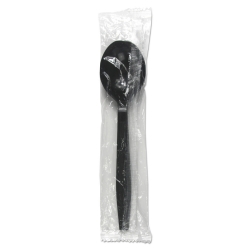 BWKSSHWPPBIW - BOARDWALK Heavyweight Wrapped Polypropylene Cutlery - Soup Spoon, Black, 1000/Ctn