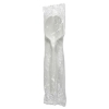 BOARDWALK Mediumweight Wrapped Polypropylene Cutlery - Soup Spoon, White, 1000/Ctn