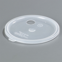 CRS 020430 - Carlisle See Thru Lid with Hole for Pump  - 2.7 Qt.