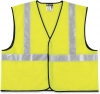 MCR Safety Luminator™ Class 2 Safety Vest - Fluorescent Lime W/silver Stripe, Large