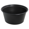 DART Conex® Complements Portion/Medicine Cups - 3.25 oz, Black, 125/Sleeve, 20 Sleeves/Ctn