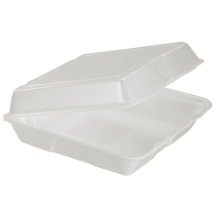 DCC 95HT1 - DART Foam Hinged Lid Carryout Containers - Large, Single Compartment