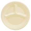 DART Quiet Classic® Laminated Foam Dinnerware - Compartment Plate, 9" Dia., 500/CT