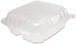 DCCC90PST3 - DART ClearSeal® Hinged-Lid Plastic Containers - Clear, 125/PK 2 Pk/Ctn