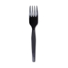 DIXIE Heavy Mediumweight Plastic Cutlery - Heavy Mediuweight Forks, Black, 1,000/Ctn
