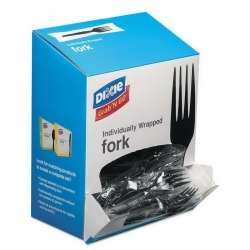 DXEFM5W540 - DIXIE Grab’N Go® Wrapped Cutlery - Forks, Black, 540/CT