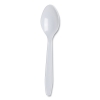 DIXIE Lightweight Polystyrene Cutlery - Teaspoon, White, 1,000/Ctn