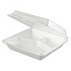 DIZPOZO enviroware™ Foam Hinged Containers  - 9" Three Compartment