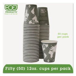ECOEPBHC12WAPK - ECO World Art Renewable/compostable Hot Cups - 12 Oz, Gray, 50/PK