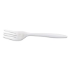 GEN Medium-Weight Cutlery - Fork, White, 6 1/4", 100/Bag, 10 Bags/Ctn