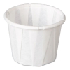 GENPAK Squat Paper Portion Cup - 0.5 oz, White, 250/Sleeve, 20 Sleeve/Ctn