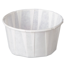 GNPF400 - GENPAK Squat Paper Portion Cup - Pleated, 4 Oz, White, 5000/Ctn