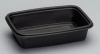 GENPAK Plastic Microwave-Safe Containers - 32 Oz, Black