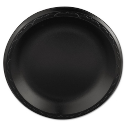GNPLAM093L - GENPAK Elite Laminated Foam Plates - 8.88\, Black, Round, 125/PK, 4 Pack/Ctn