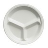 GENPAK Elite Laminated Foam Dinnerware - 10 1/4" with Three Compartments 