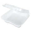 GENPAK Vented Snap-It® Hinged Containers - Large Three-Compartment