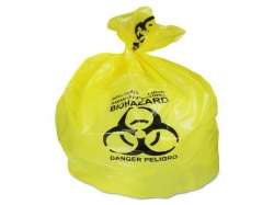 HERA6043PY - HERITAGE Healthcare Biohazard Printed Can Liners - 20-30GL Yellow