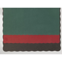 HFM310521 - HOFFMASTER Solid Color Placemats - Scalloped Edge Fire Red