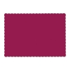 HOFFMASTER Solid Color Scalloped Edge Placemats - Burgundy, 1,000/Ctn