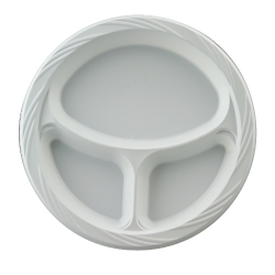 HUH 82230 - HUHTAMAKI Chinet® Light Weight Plastic Tableware - 10 1/4 Compartment Plate 