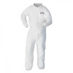 KCC10468 - Kimberly-Clark® KLEENGUARD* A10 Elastic Back & Cuff Coveralls - Large, White