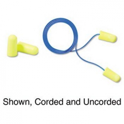 MMM3111250 - 3M E·A·Rsoft™ Yellow Neons™ Corded Soft Foam Ear Plugs - 200 PR/Box