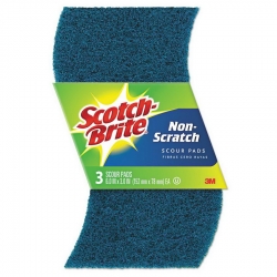 MMM62310 - 3M Scotch-Brite® Non-Scratch Scour Pads - SIZE 3 X 6, Blue, 10/Carton