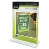  Clear Plastic Sign Holders, Vertical Wall - Stand-Up