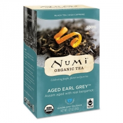 NUM10170 -  Numi® Organic Tea - 18/BX, 1.27 oz., Aged Earl Grey.