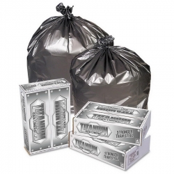 PITTI3957S -  Titanium Low-Density Can Liners - 55-60 Gal, Silver, 50/Carton
