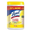 RECKITT BENCKISER LYSOL® Brand Disinfecting Wipes - 7 x 8, White, Lemon And Lime Blossom Scent, 110/Canister