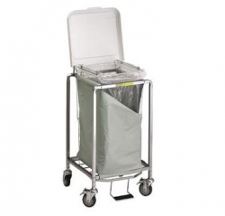 RBW 672 - R&B Wire Single Easy Access Laundry Hamper - with Foot Pedal