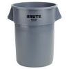 RUBBERMAID Commercial Brute® Round Container 2655-GRAY - 55 Qt, Gray