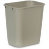 RUBBERMAID Deskside Plastic Wastebaskets - Beige / 8.1-Quart