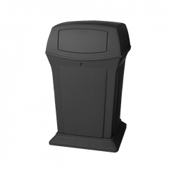 RCP917188BLA - RUBBERMAID Ranger Trash Receptacle - With Two Doors