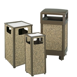 RCPR36HT201PL - RUBBERMAID Brown Outdoor Waste Receptacle  - 29 Gallon Aspen Series 