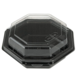 REY 2629 - REYNOLDS Plastic Hinged Lid Carryout Containers - With Three Compartment