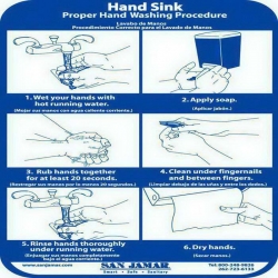 SAN HWWLCT - SAN JAMAR  Hand Washing Station Smart Chart - 