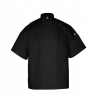 SAN JAMAR  Knife & Steel® Black Poly-Cotton-Blend Short Sleeve Chef Jacket - XS