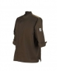 SAN JAMAR  Knife and Steel® Poly Cotton -3/4 Long Sleeve- Blend Chef Jacket - Espresso, XS