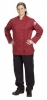 SAN JAMAR  Cuisinier Ladies 100% Cotton Red Claret Long Sleeve Chef Jacket - XS