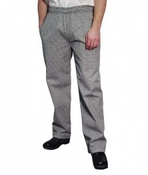 SAN P015HT-5X - SAN JAMAR  Chef Revival® Slim Fit Hounds-Tooth Poly Cotton Blend Chef Pant - 5X
