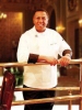 SAN JAMAR  Tunic Chef-tex Breeze™ White Pullover Chef Jacket w/Black Cuffs - XS